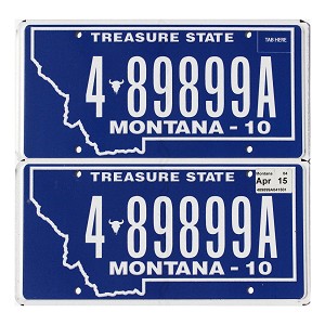 2015 Montana License Plates Pair #489899A