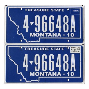 2015 Montana License Plates Pair #496648A