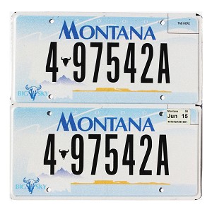 2015 Montana License Plates Pair #497542A