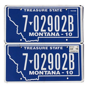 2015 Montana License Plates Pair #702902B