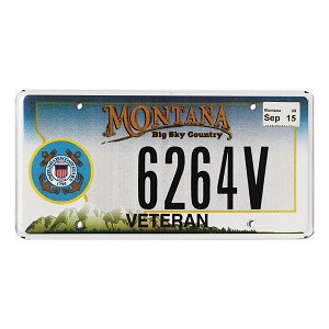 2015 Montana Veteran License Plate #6264V