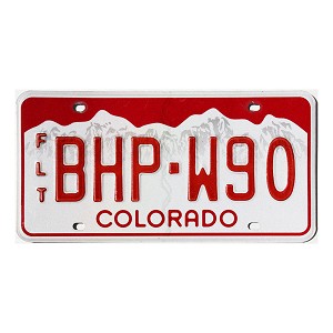 2016 Colorado Fleet License Plate #BHPW90