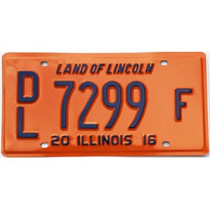 2016 Illinois Dealer License Plate #7299F