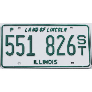2016 Illinois Semi Trailer License Plate #551826