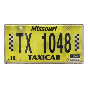 2016 Missouri Taxicab License Plate #1048