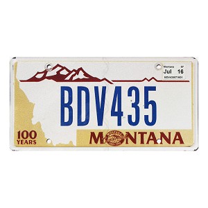 2016 Montana Centennial License Plate #BDV435