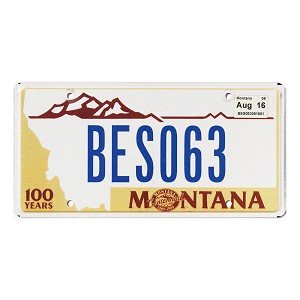 2016 Montana Centennial License Plate #BES063