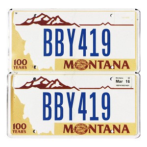 2016 Montana Centennial License Plates Pair #BBY419
