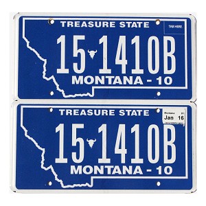 2016 Montana License Plates Pair #151410B