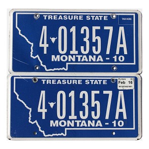 2016 Montana License Plates Pair #401357A