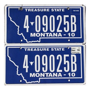 2016 Montana License Plates Pair #409025B