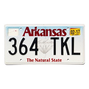 2017 Arkansas Diamond License Plate #364TKL