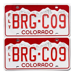 2017 Colorado Fleet License Plates Pair #BRGC09