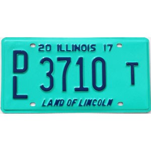 2017 Illinois Dealer License Plate #3710T