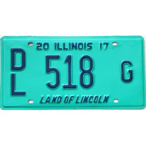2017 Illinois Dealer License Plate #518G