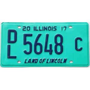 2017 Illinois Dealer License Plate #5648C