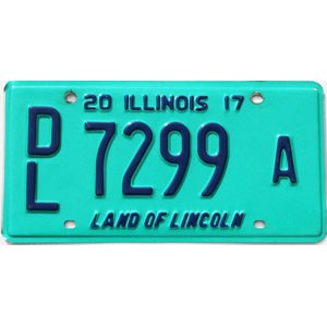 2017 Illinois Dealer License Plate #7299A