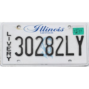 2017 Illinois Livery License Plate #30282