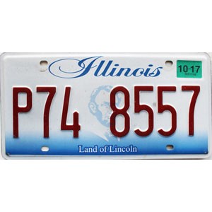 2017 Illinois License Plate #P748557