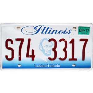 2017 Illinois License Plate #S743317