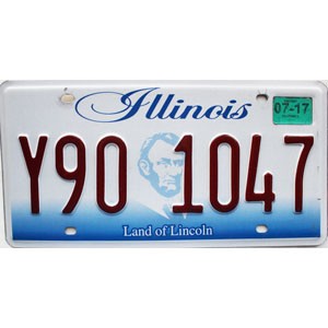 2017 Illinois License Plate #Y901047