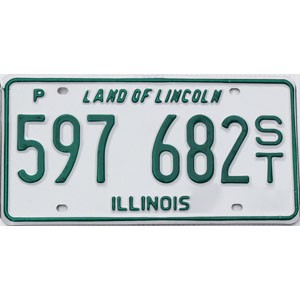 2017 Illinois Semi Trailer License Plate #597682
