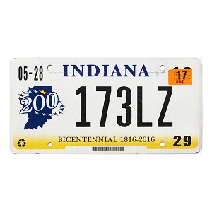 2017 Indiana License Plate #173LZ