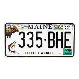 2017 Maine Wildlife License Plate #335BHE