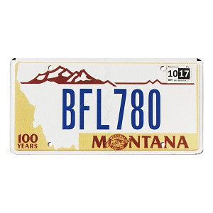 2017 Montana Centennial License Plate #BFL780