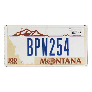 2017 Montana Centennial License Plate #BPW254