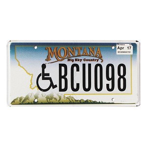 2017 Montana Disabled License Plate #BCU098