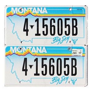 2017 Montana License Plates Pair #415605B