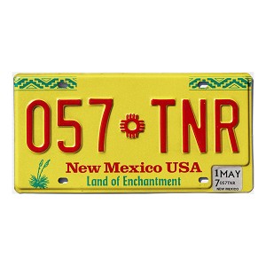 2017 New Mexico License Plate #057TNR
