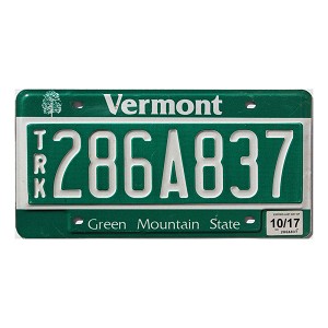 2017 Vermont Truck License Plate #286A837