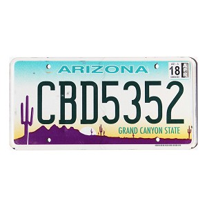 2018 Arizona License Plate #CBD5352