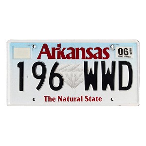 2018 Arkansas Diamond License Plate #196WWD