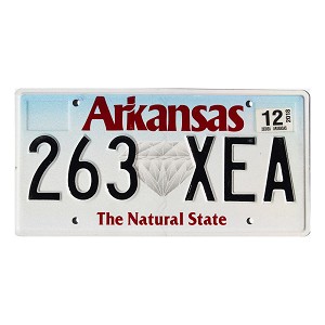2018 Arkansas Diamond License Plate #263XEA