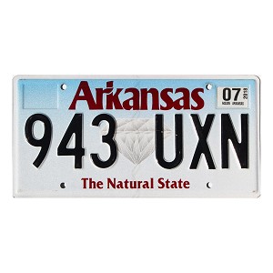2018 Arkansas Diamond License Plate #943UXN