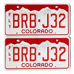 2018 Colorado Fleet License Plates Pair #BRBJ32