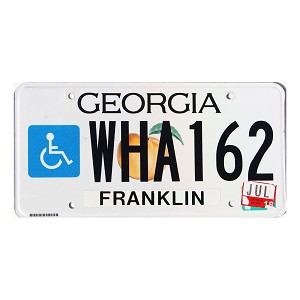 2018 Georgia Disabled License Plate #WHA162
