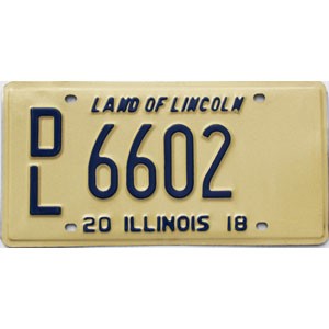2018 Illinois Dealer License Plate #6602