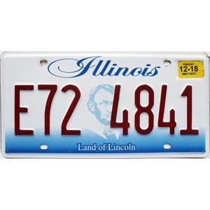 2018 Illinois License Plate #E724841