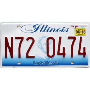 2018 Illinois License Plate #N720474