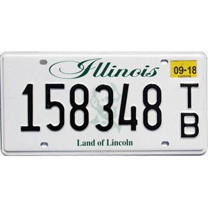 2018 Illinois Trailer License Plate #158348
