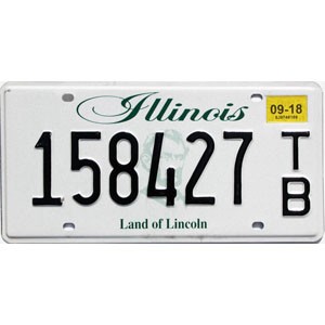 2018 Illinois Trailer License Plate #158427