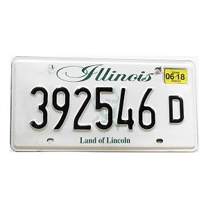 2018 Illinois Truck License Plate #392546D