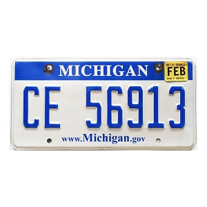 2018 Michigan Truck License Plate #CE56913