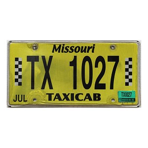 2018 Missouri Taxicab License Plate #1027