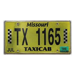 2018 Missouri Taxicab License Plate #1165