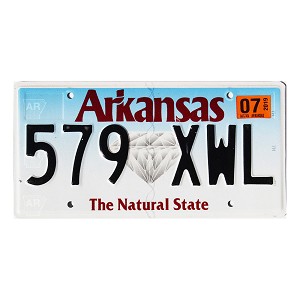 2019 Arkansas Diamond License Plate #579XWL